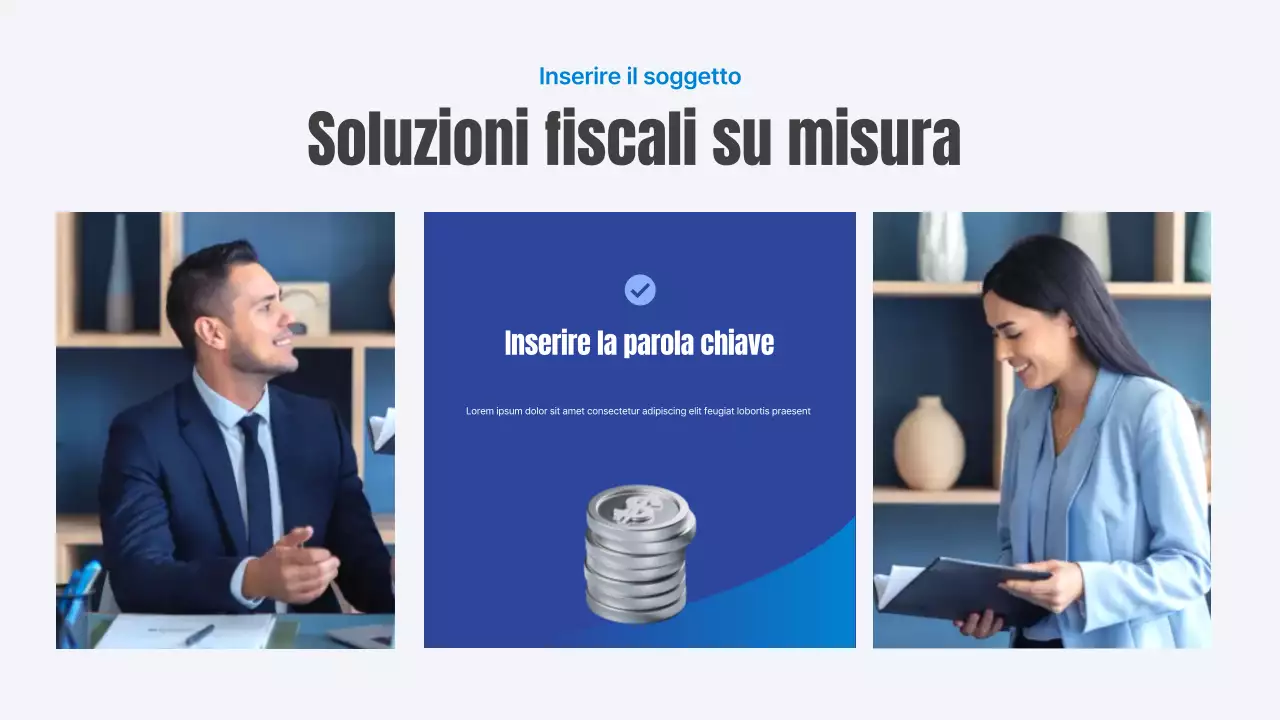 Presentazione aziendale semplice dell'Agenzia delle Entrate blu