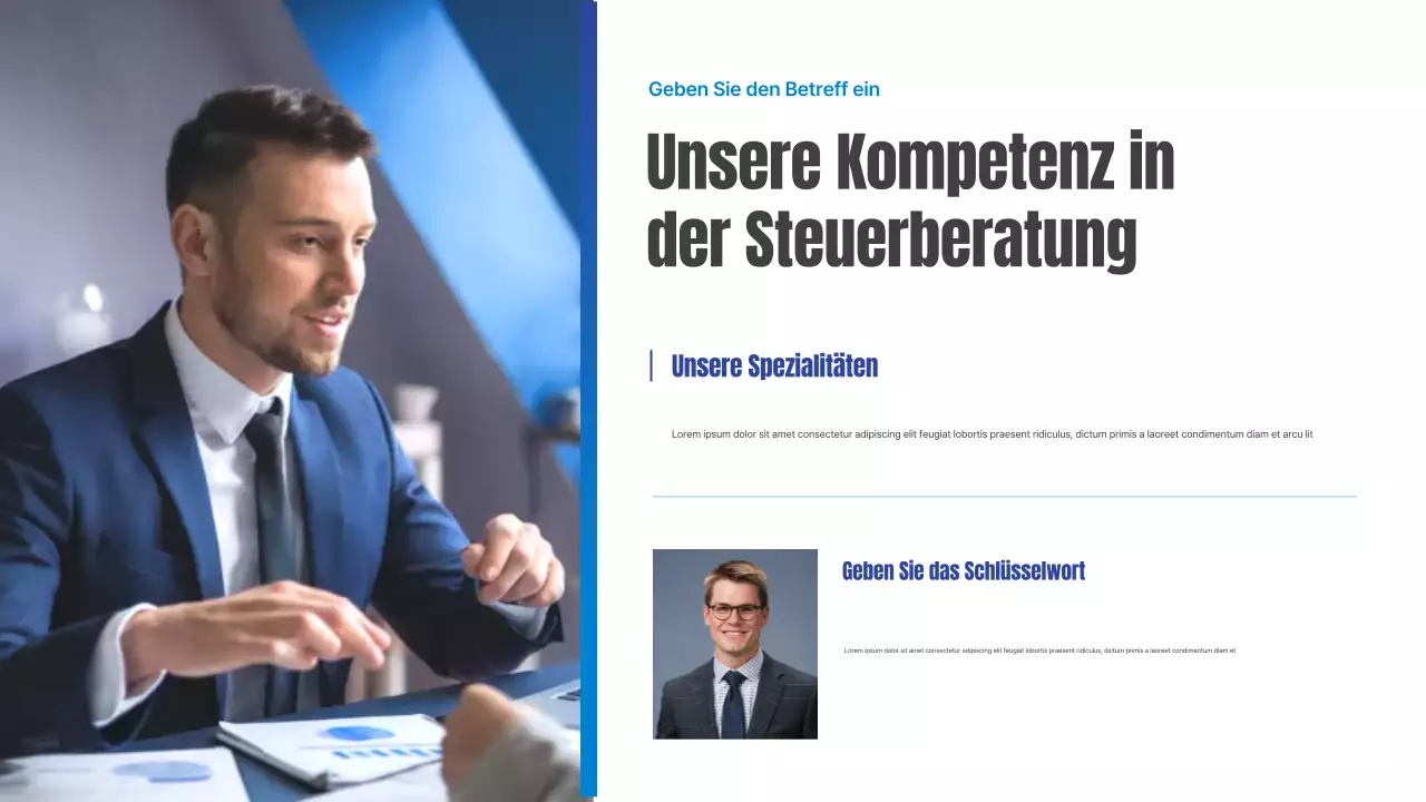 Blue Simple Steueragentur Geschäftspräsentation