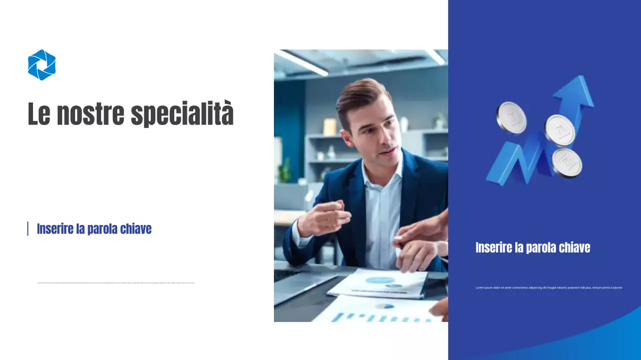 Presentazione aziendale semplice dell'Agenzia delle Entrate blu