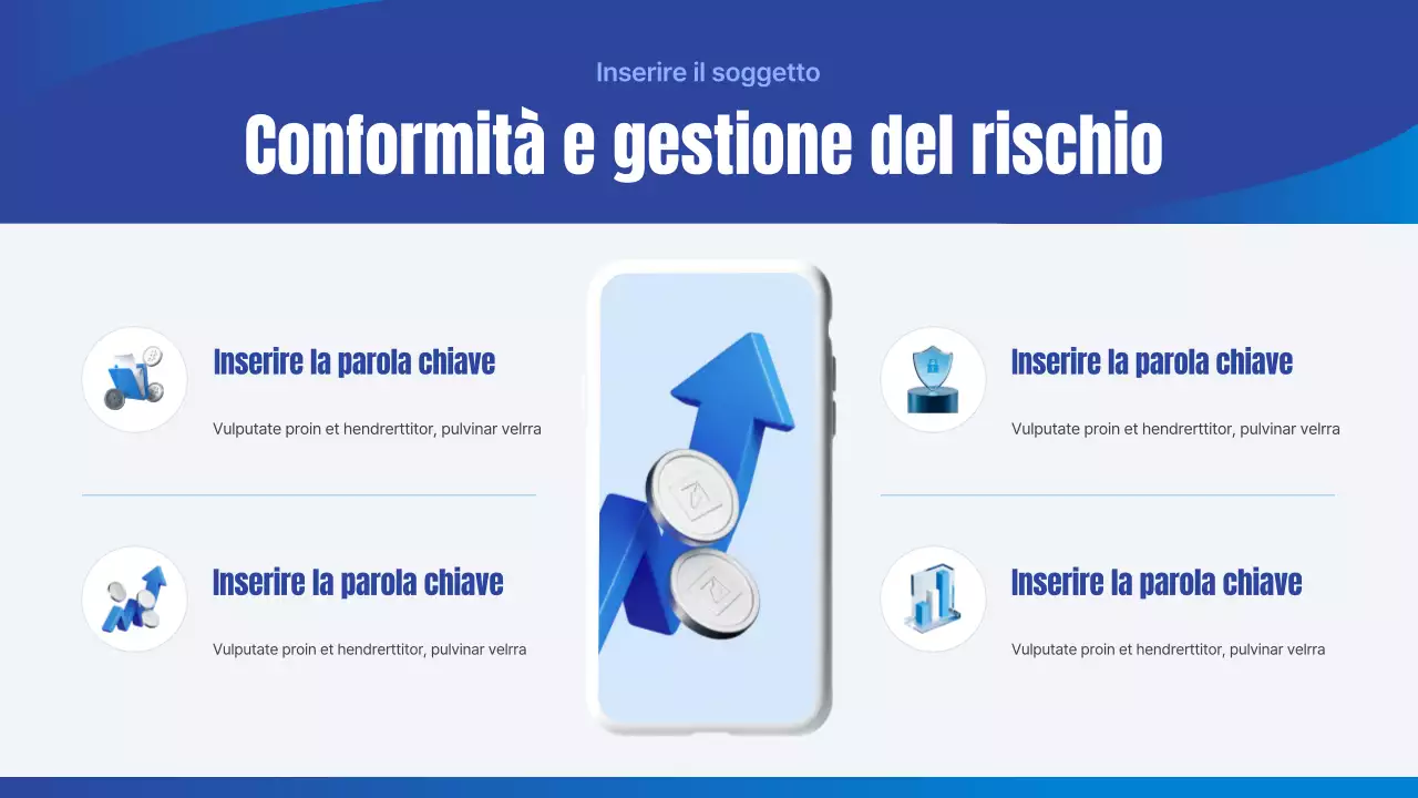 Presentazione aziendale semplice dell'Agenzia delle Entrate blu