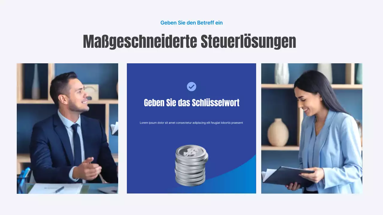 Blue Simple Steueragentur Geschäftspräsentation