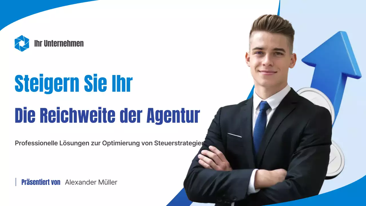 Blue Simple Steueragentur Geschäftspräsentation