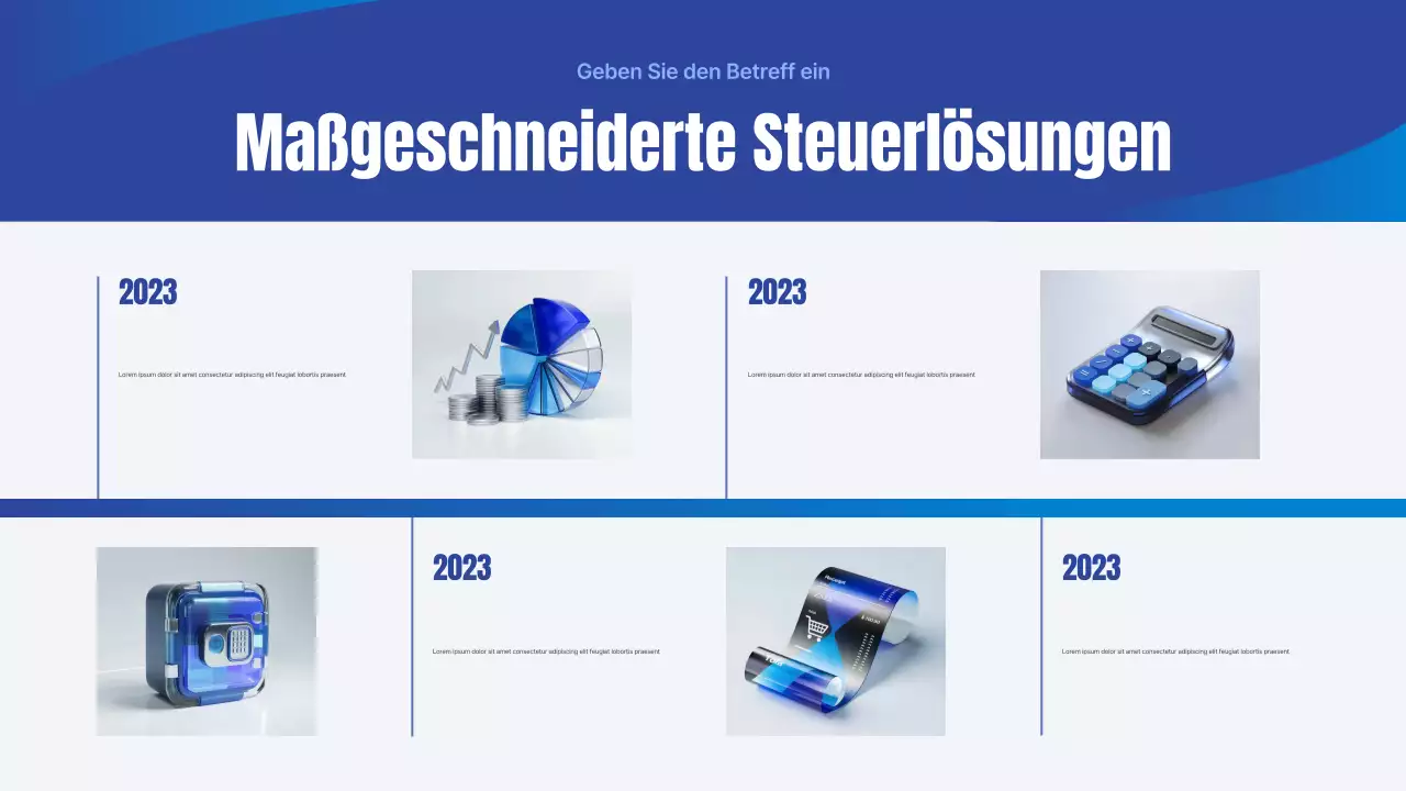 Blue Simple Steueragentur Geschäftspräsentation
