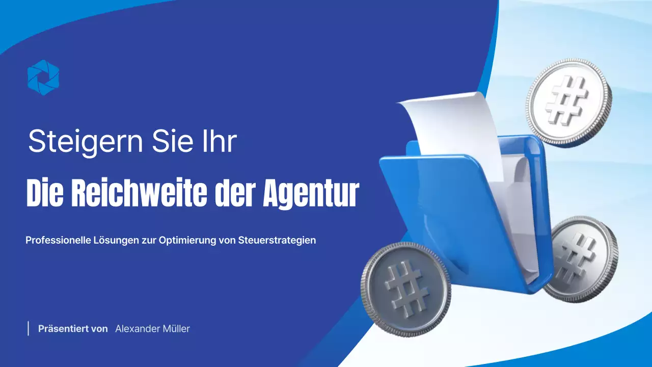 Blue Simple Steueragentur Geschäftspräsentation