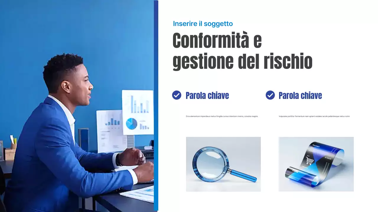 Presentazione aziendale semplice dell'Agenzia delle Entrate blu