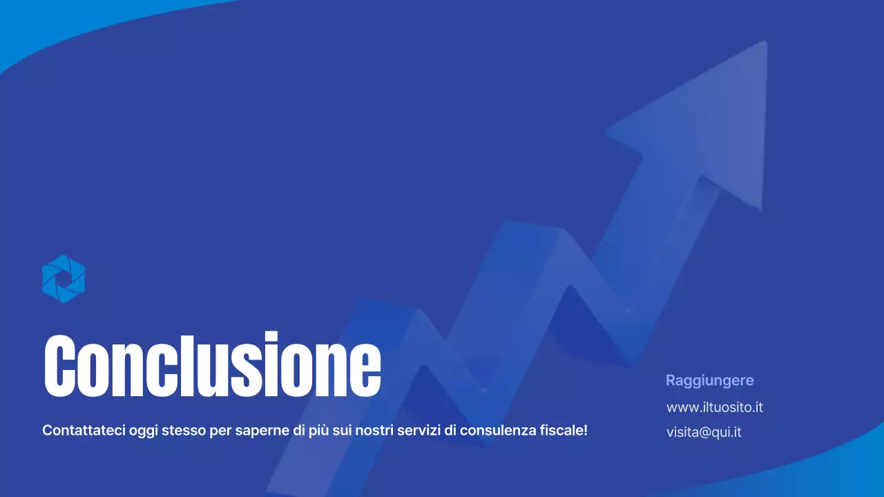 Presentazione aziendale semplice dell'Agenzia delle Entrate blu