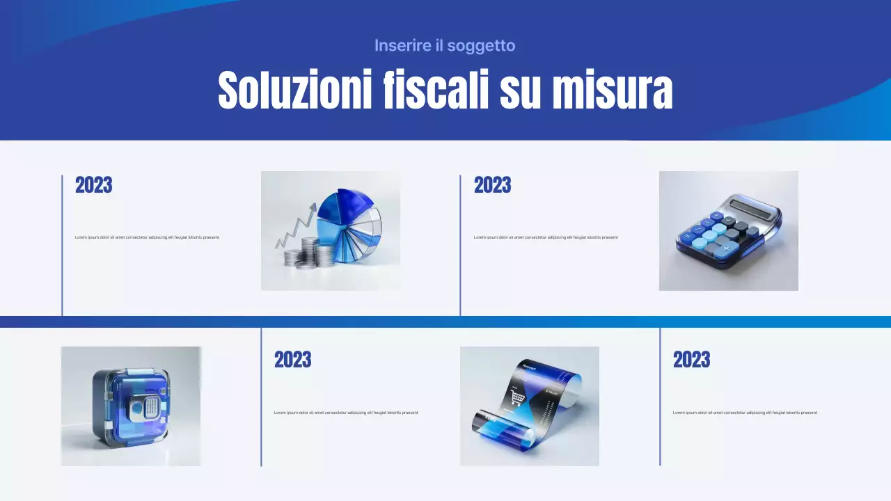 Presentazione aziendale semplice dell'Agenzia delle Entrate blu