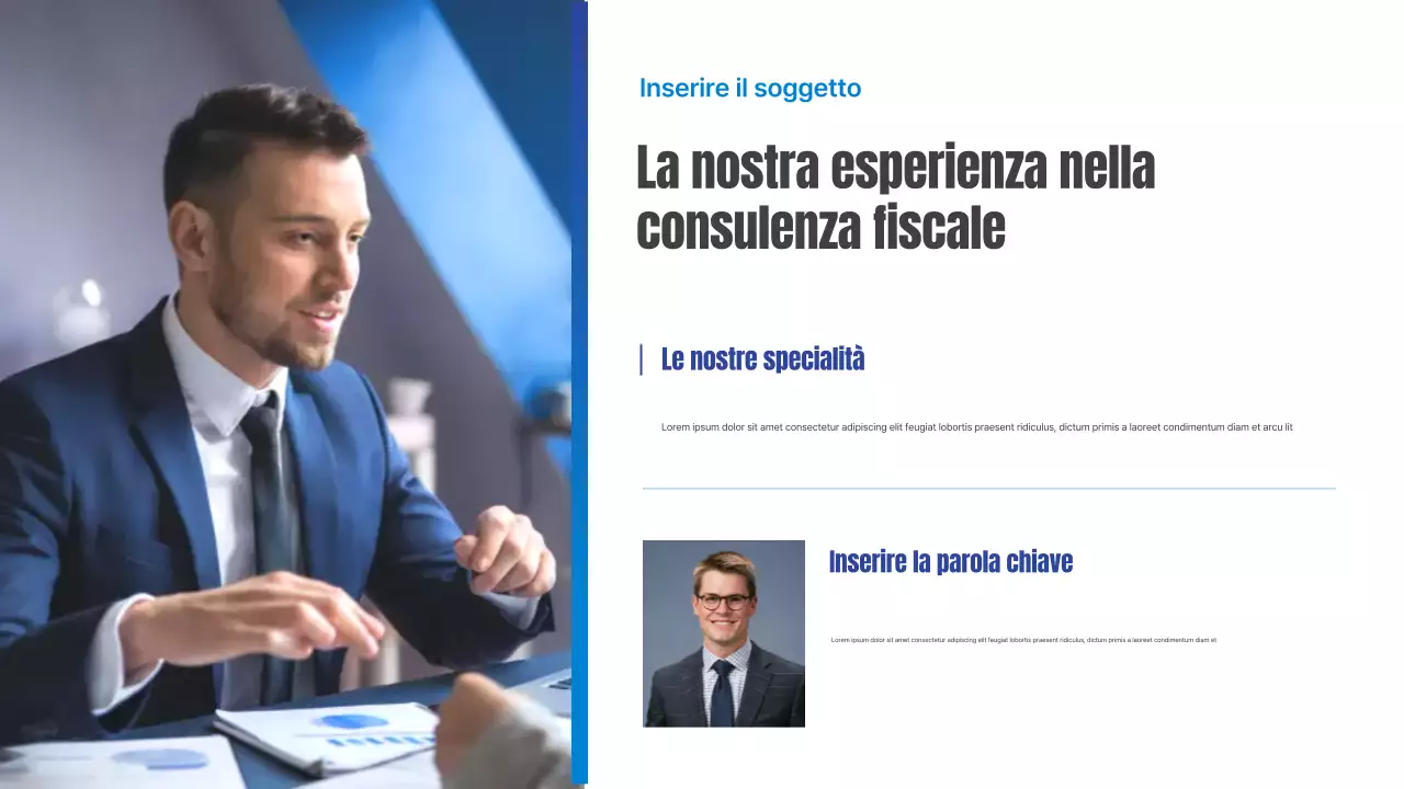 Presentazione aziendale semplice dell'Agenzia delle Entrate blu