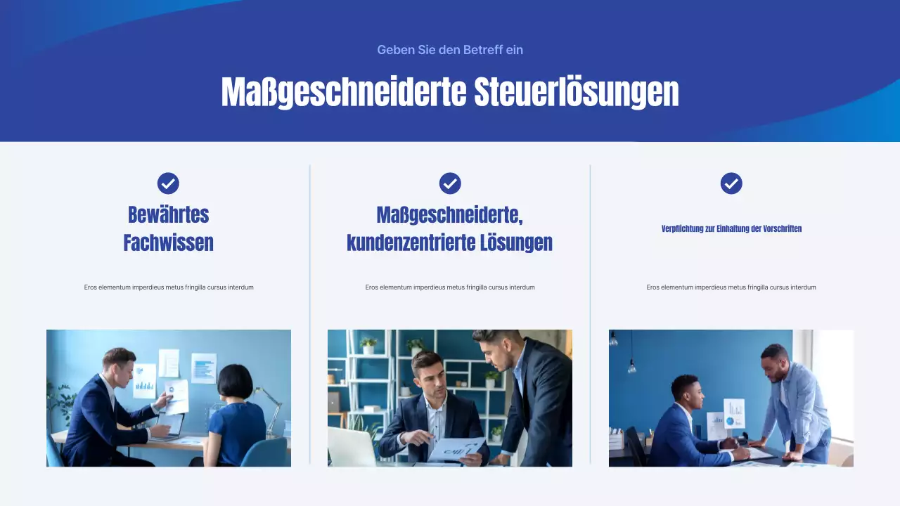 Blue Simple Steueragentur Geschäftspräsentation