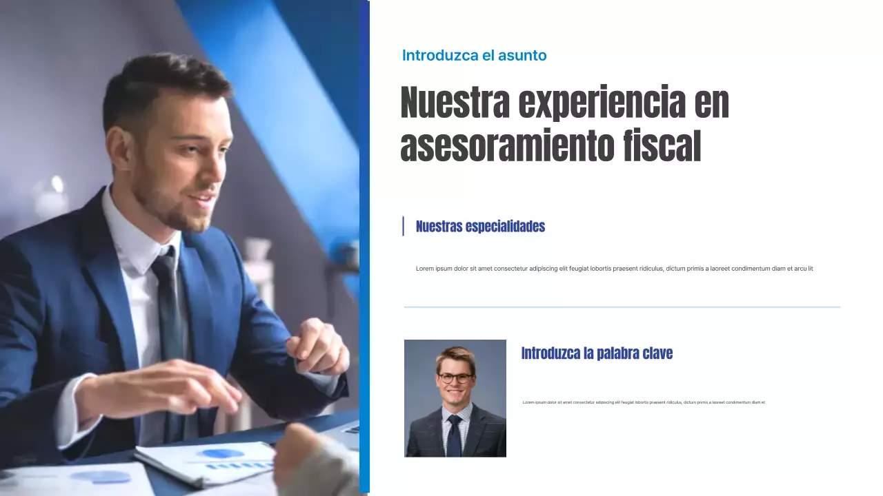 Presentación comercial de la Agencia Tributaria Blue Simple