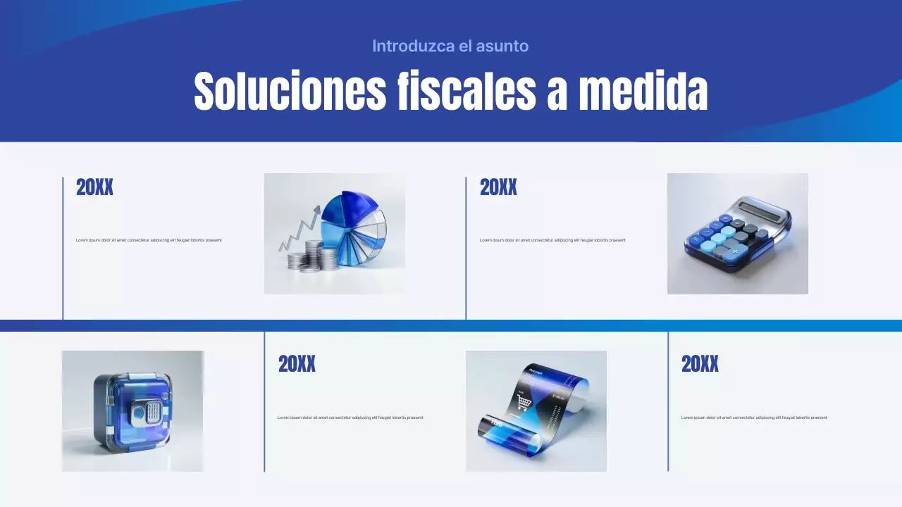 Presentación comercial de la Agencia Tributaria Blue Simple