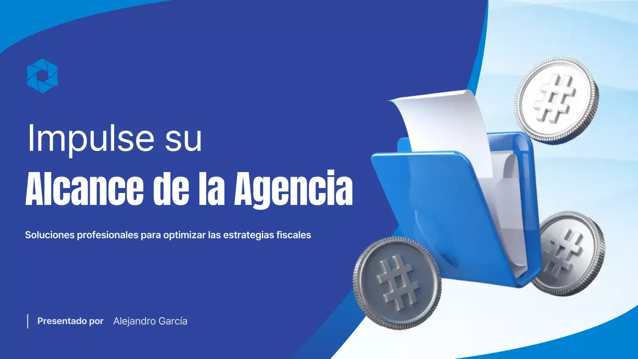 Presentación comercial de la Agencia Tributaria Blue Simple