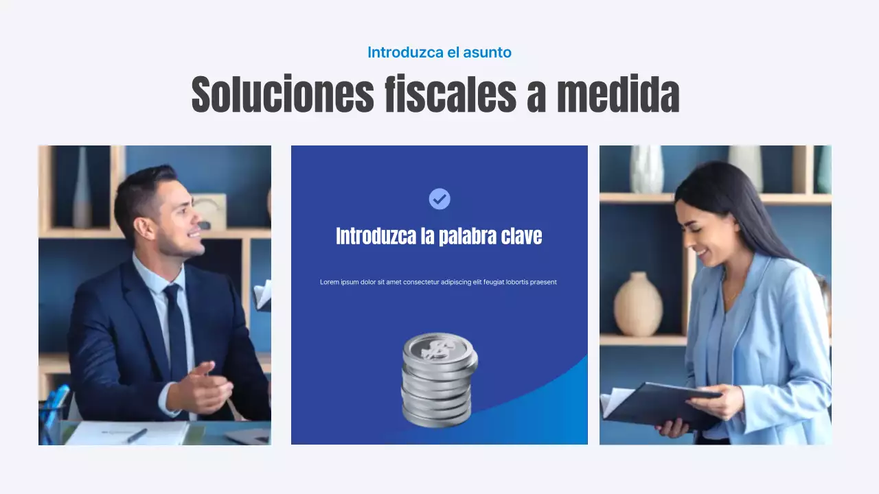 Presentación comercial de la Agencia Tributaria Blue Simple