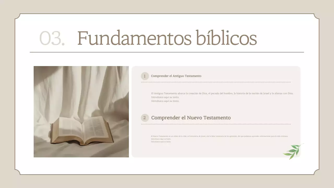 Guía educativa infantil clásica beige