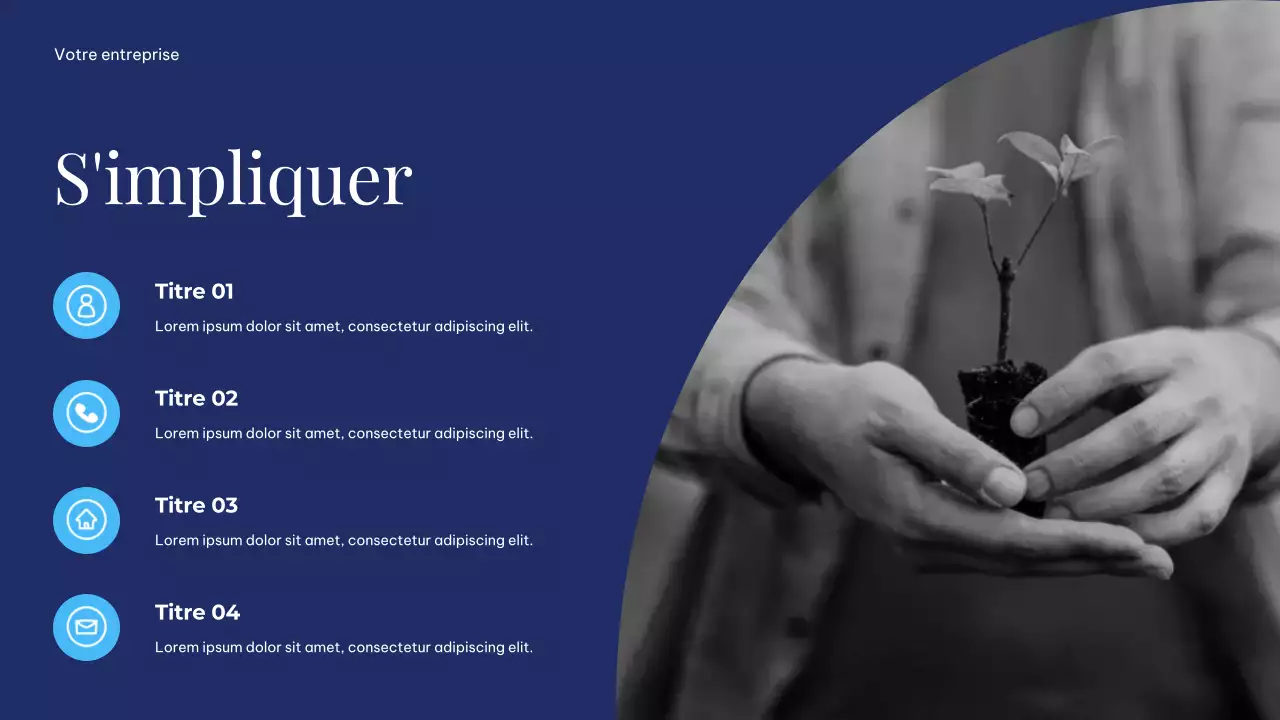 Présentation simple, minimaliste et durable de la Terre en blanc et bleu