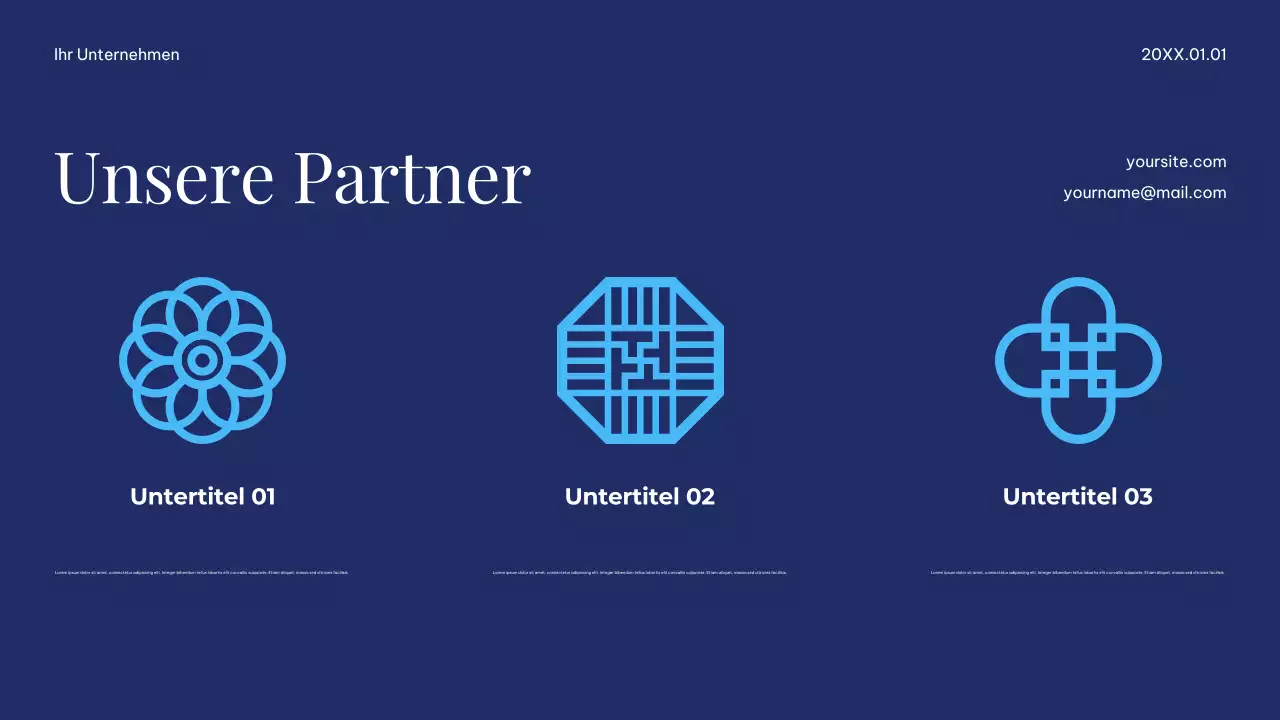 Einfache, minimalistische, nachhaltige Erdpräsentation in Weiß und Blau