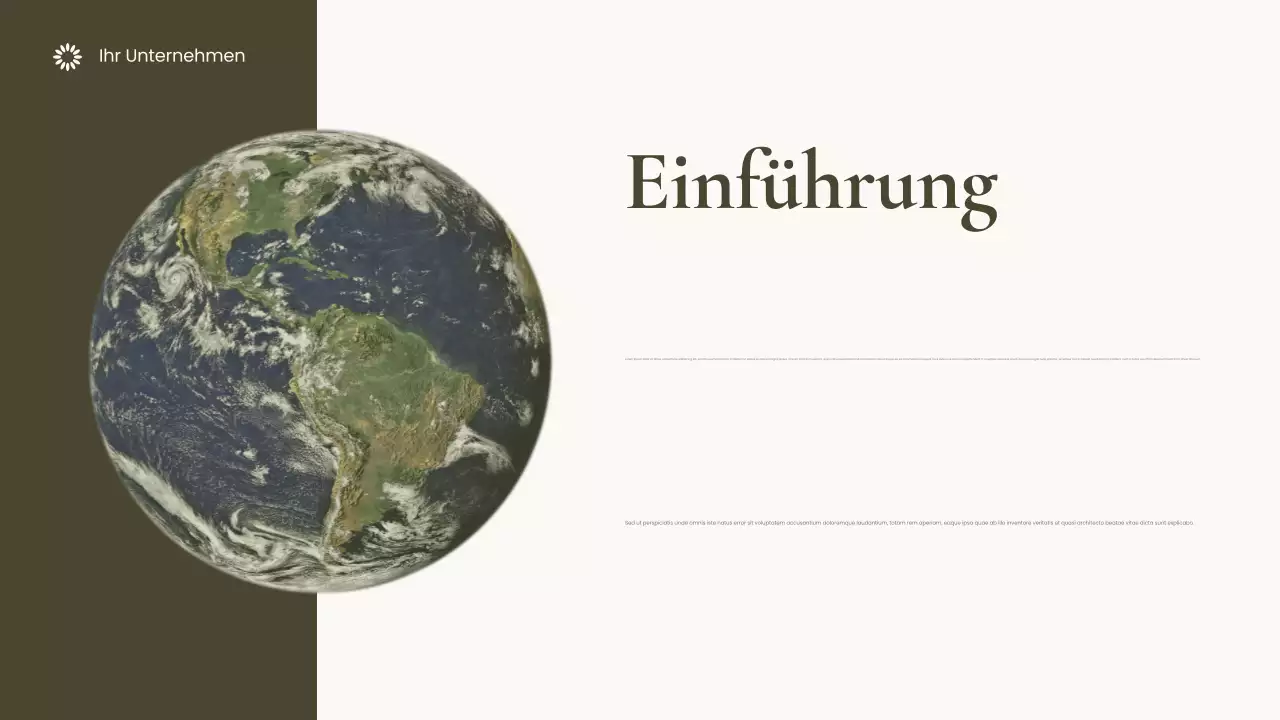 Brown Photocentric Nachhaltige Erde Präsentation