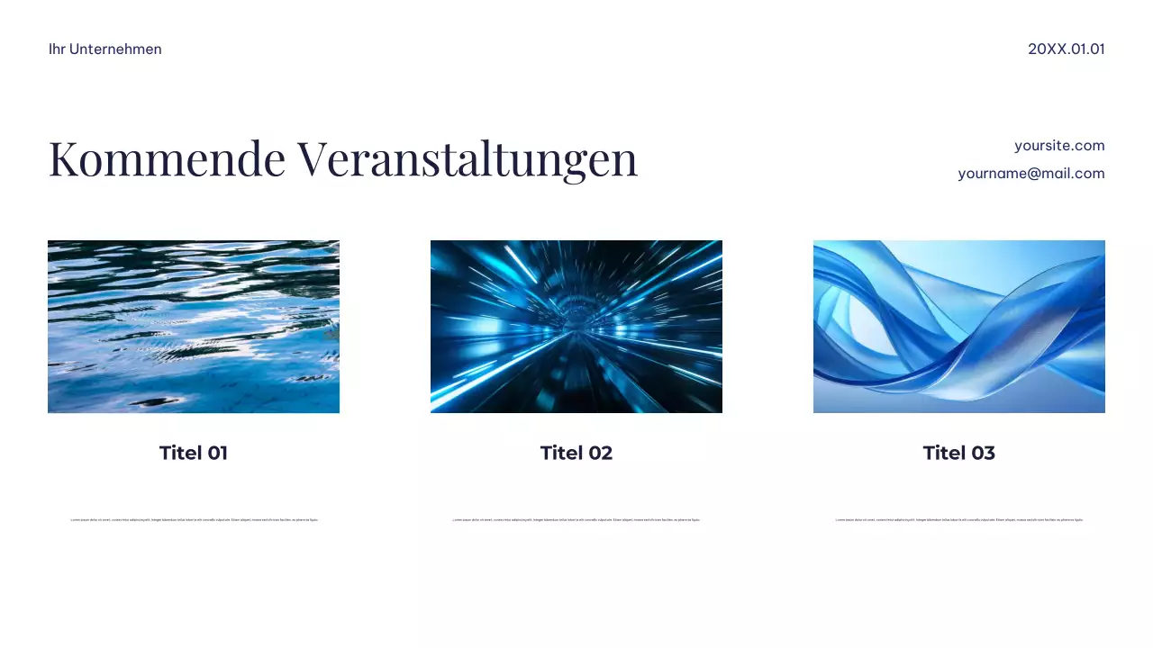 Einfache, minimalistische, nachhaltige Erdpräsentation in Weiß und Blau
