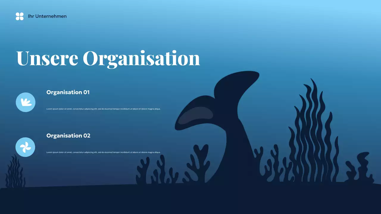 Blauer Ozean, nachhaltige Erde, Präsentation