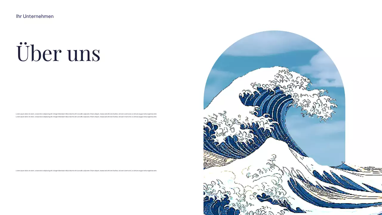 Einfache, minimalistische, nachhaltige Erdpräsentation in Weiß und Blau