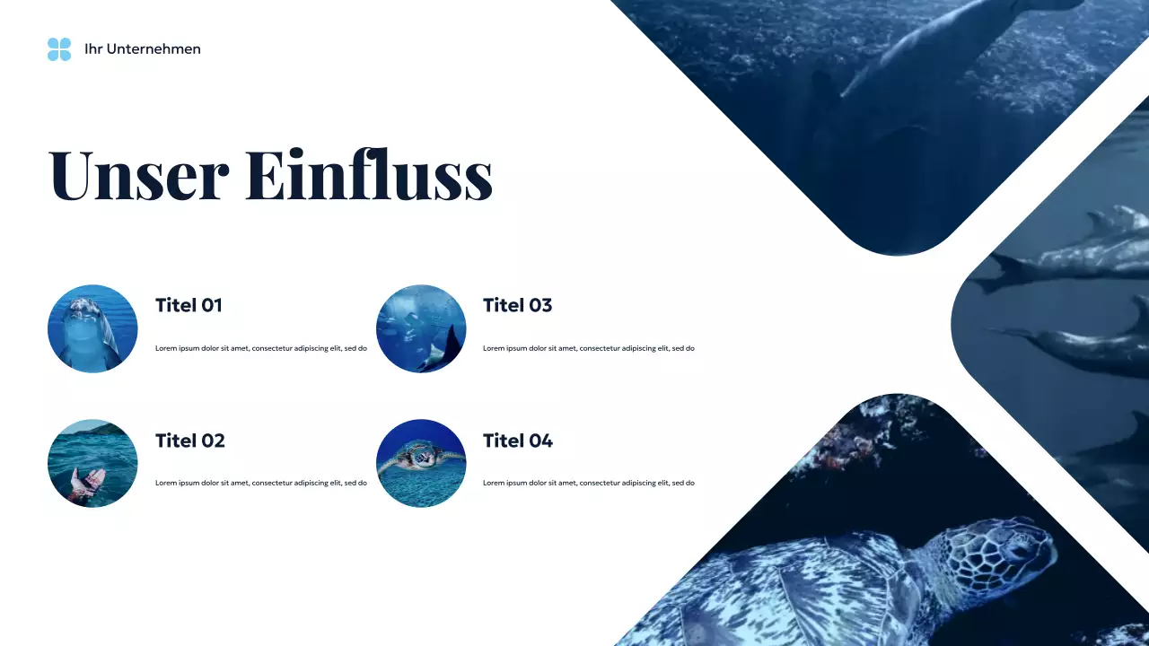 Blauer Ozean, nachhaltige Erde, Präsentation