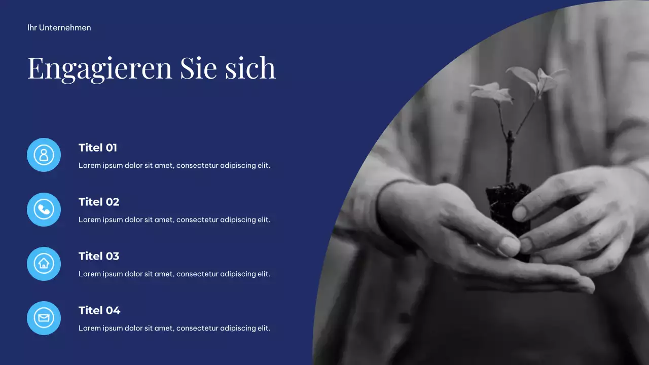 Einfache, minimalistische, nachhaltige Erdpräsentation in Weiß und Blau