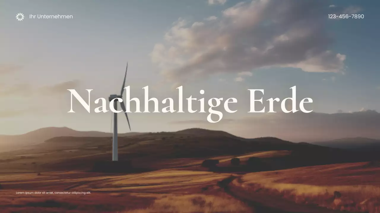 Brown Photocentric Nachhaltige Erde Präsentation