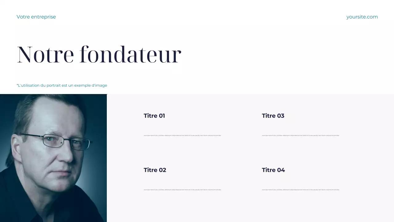 Présentation de Sustainable Earth en bleu sarcelle et blanc