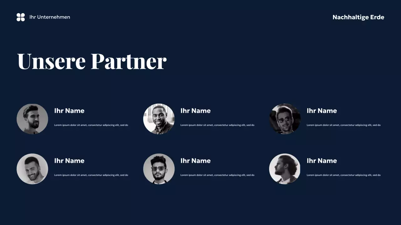 Blauer Ozean, nachhaltige Erde, Präsentation