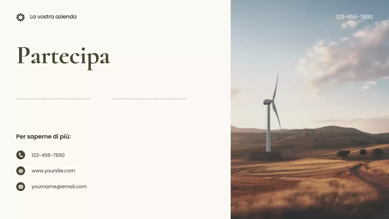 Presentazione della Terra sostenibile fotocentrica marrone