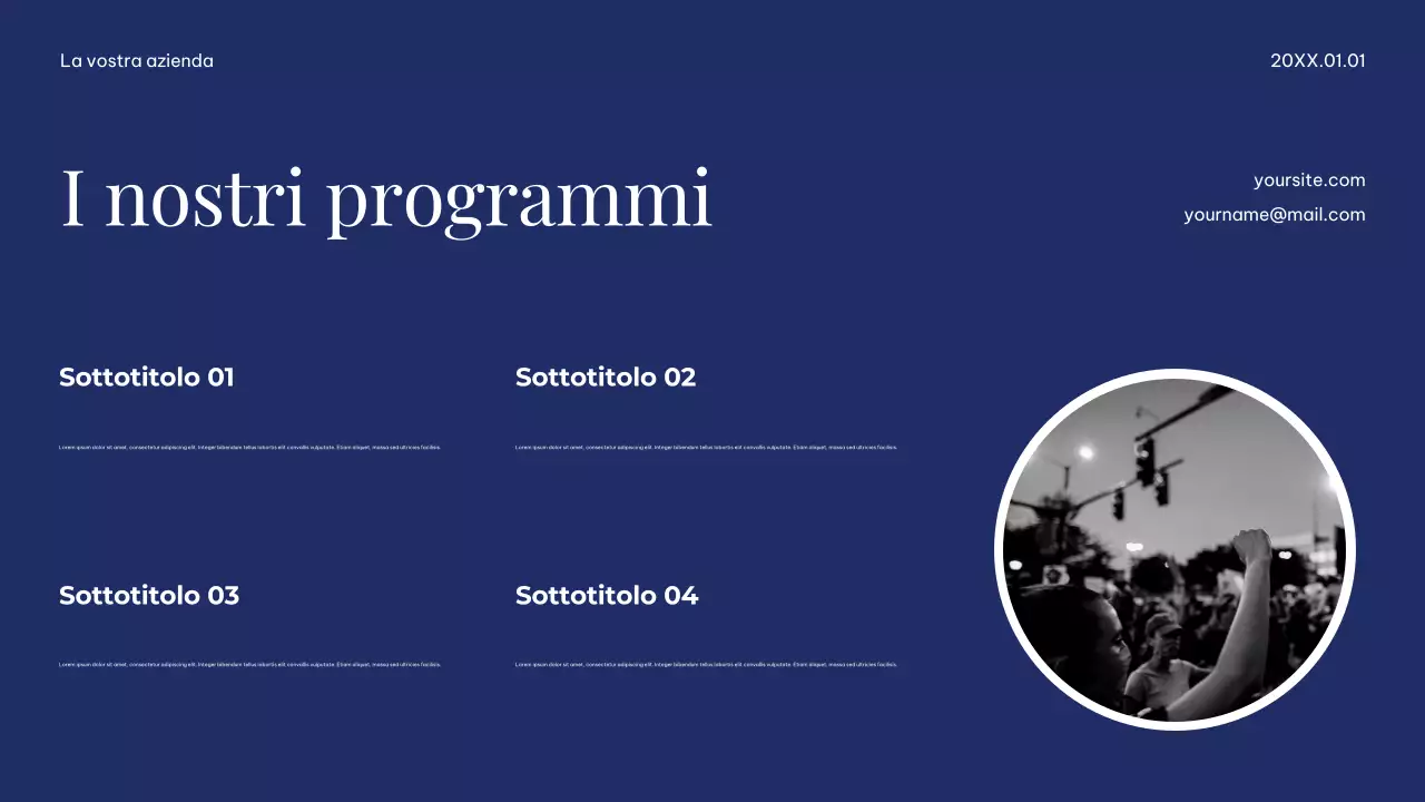 Presentazione della Terra sostenibile semplice e minimalista bianca e blu