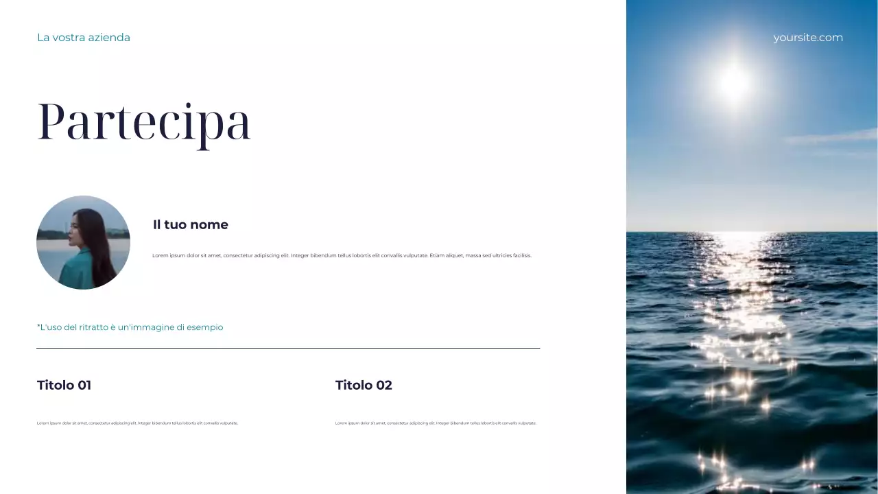 Presentazione della Terra sostenibile in verde acqua e bianco