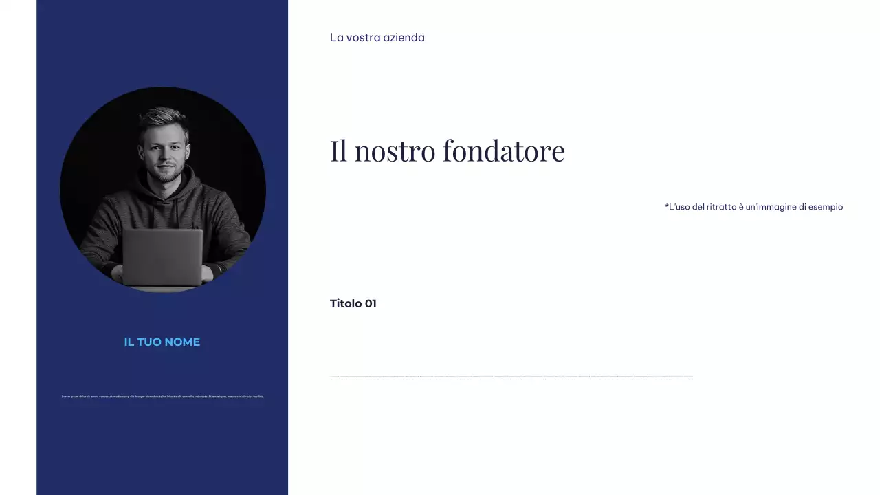 Presentazione della Terra sostenibile semplice e minimalista bianca e blu