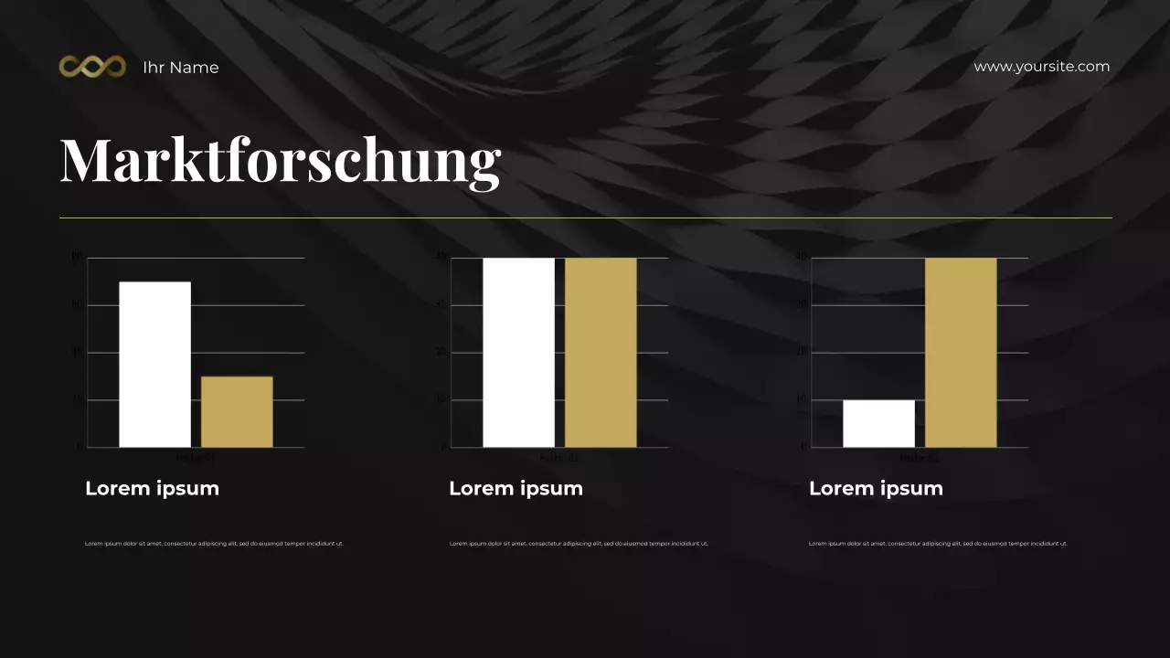 Schwarz-goldenes, auffälliges fotozentrisches Toolkit für Rechtsberatung Präsentation