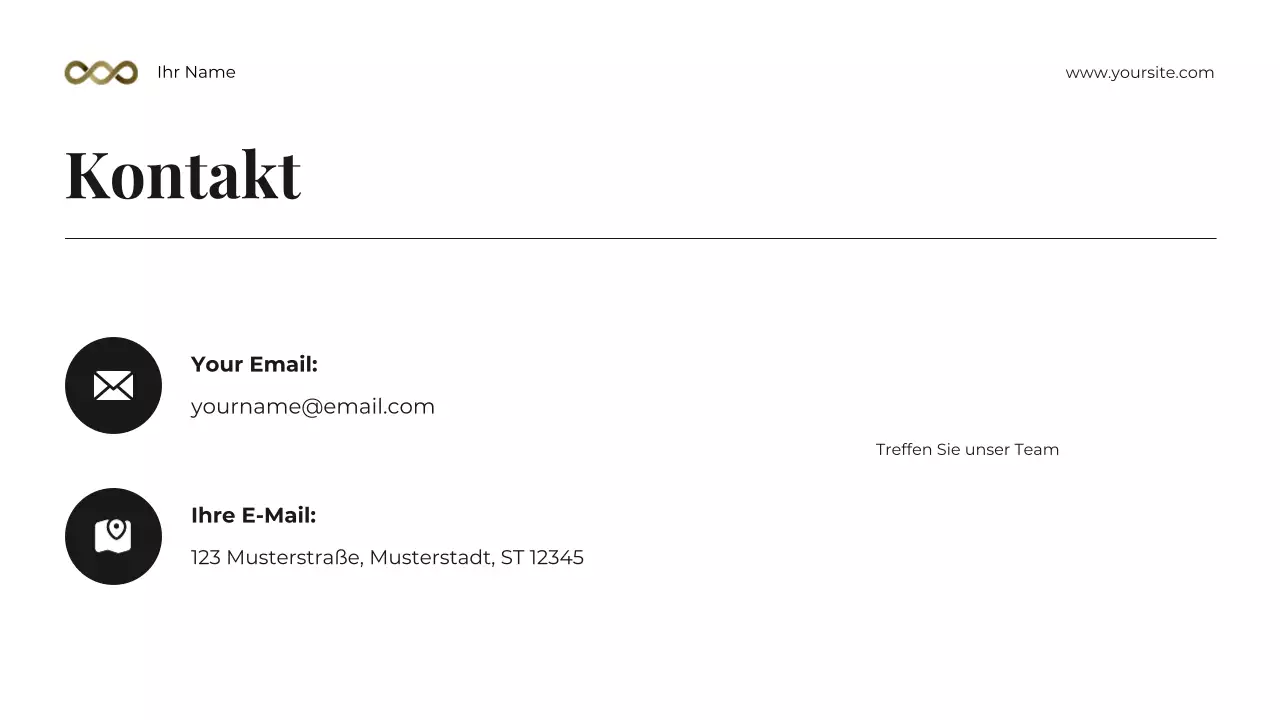Schwarz-goldenes, auffälliges fotozentrisches Toolkit für Rechtsberatung Präsentation