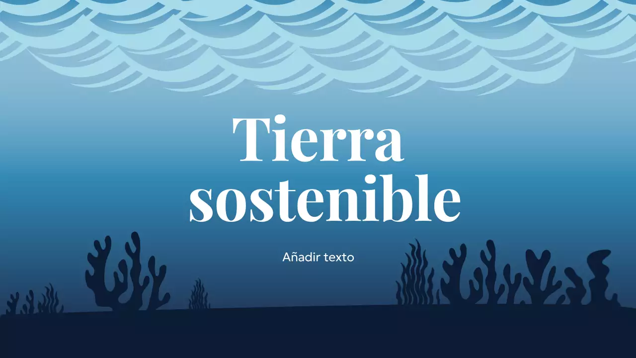 Presentación de la Tierra Sostenible del Océano Azul