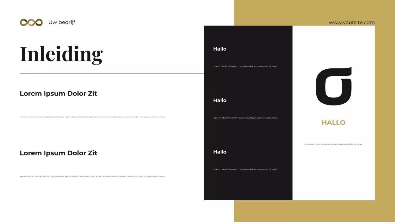 Presentatie van de Black and Gold Bold Photocentric Legal Consulting Toolkit
