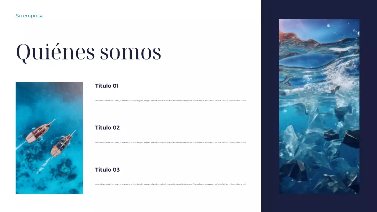 Presentación de la Tierra Sostenible en Verde Azulado y Blanco