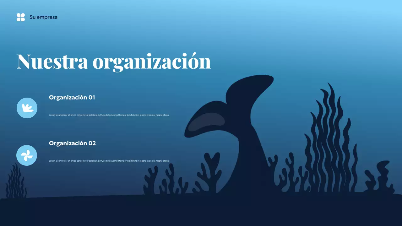 Presentación de la Tierra Sostenible del Océano Azul