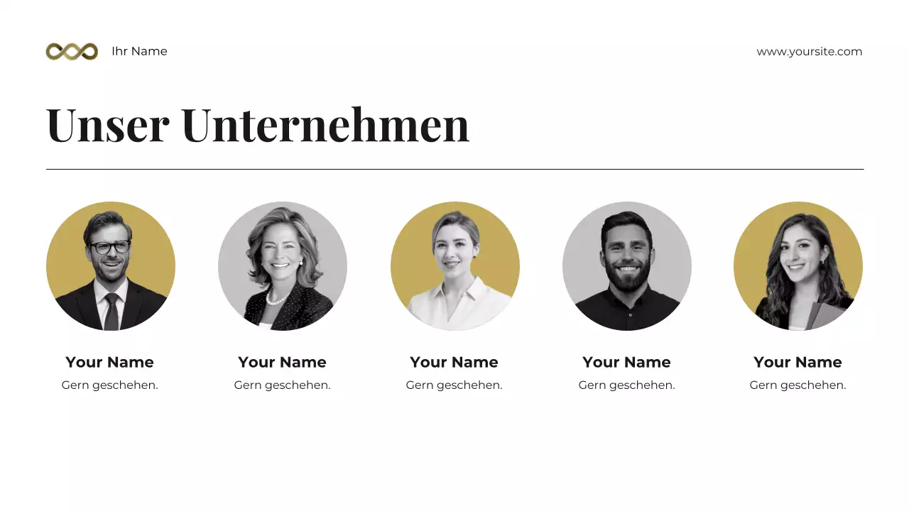 Schwarz-goldenes, auffälliges fotozentrisches Toolkit für Rechtsberatung Präsentation