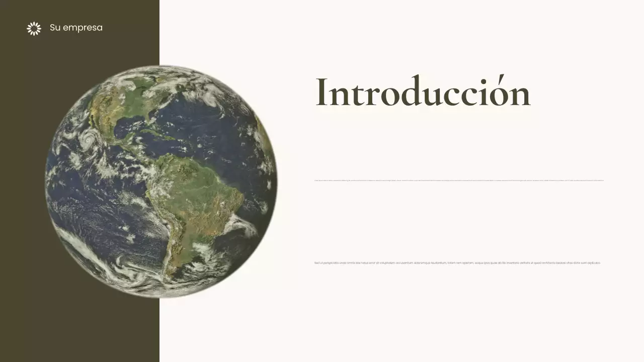 Presentación de Brown Photocentric Sustainable Earth