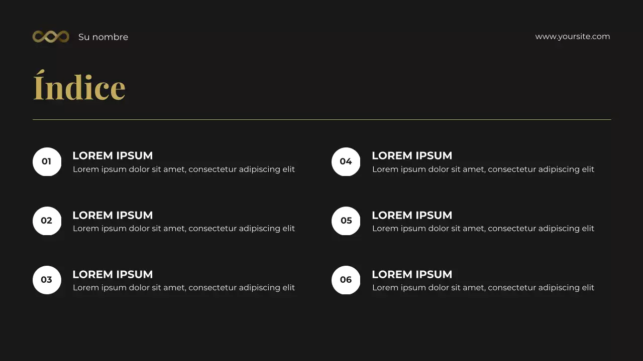 Presentación del kit de herramientas de consultoría legal fotocéntrica en negro y dorado