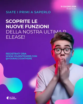 Modello di lancio di tecnologia e scienza per post sui social media in stile sfumato astratto moderno