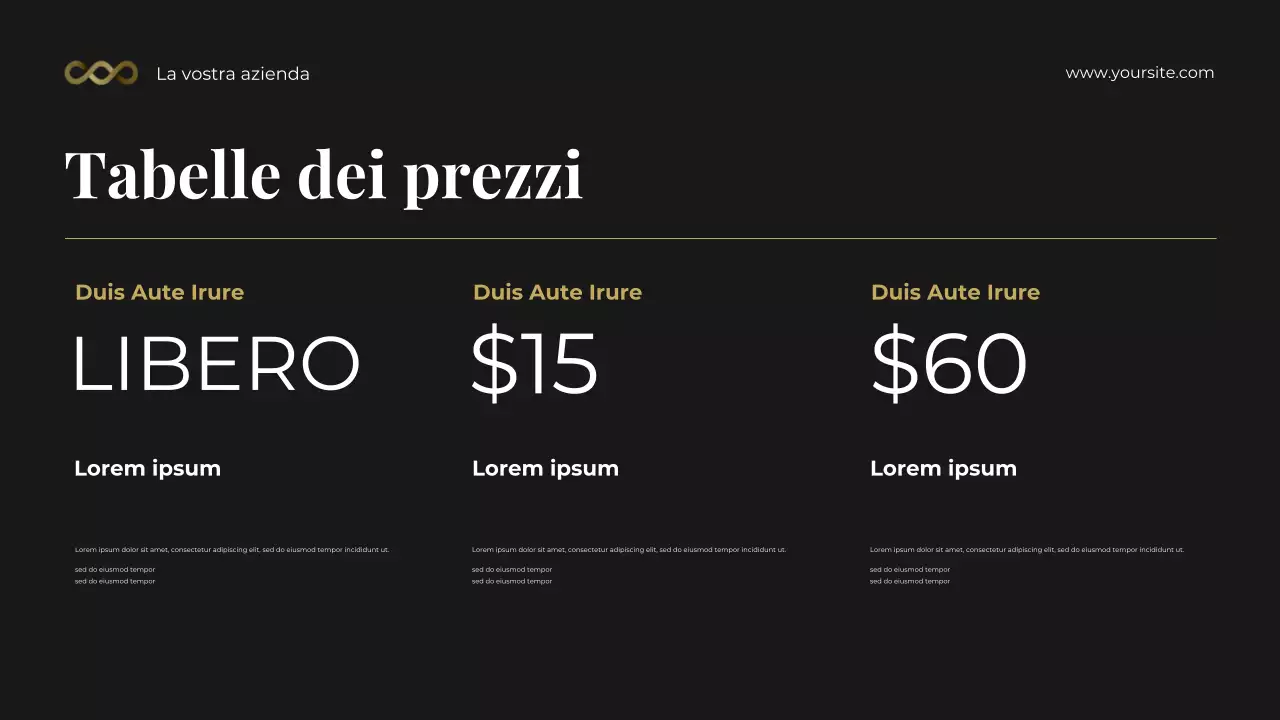 Presentazione del kit di consulenza legale fotocentrica in nero e oro audace