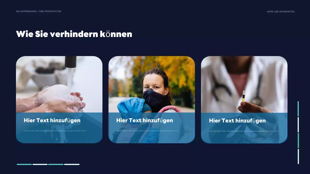 blaugrüne moderne Gesundheitspräsentation