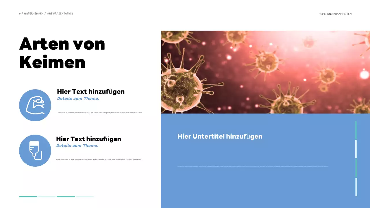 blaugrüne moderne Gesundheitspräsentation