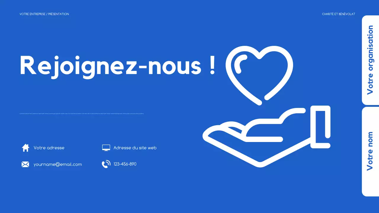 présentation de collecte de fonds moderne et bleue