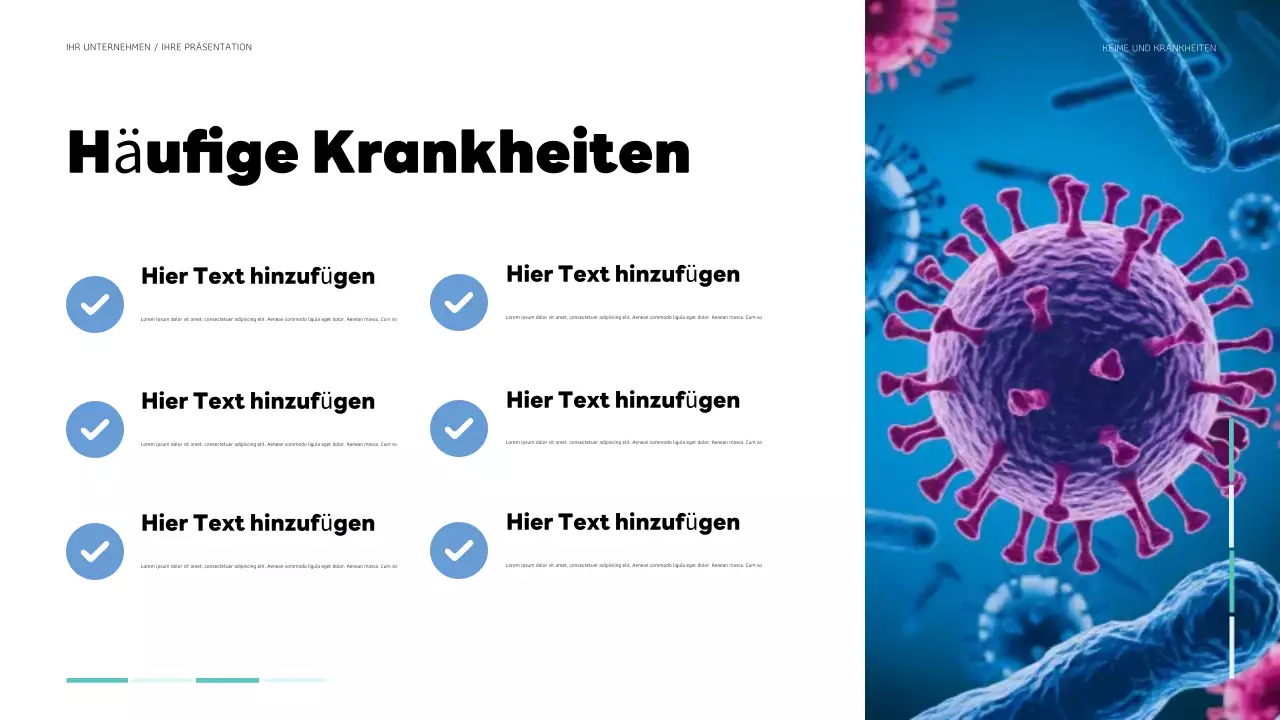 blaugrüne moderne Gesundheitspräsentation