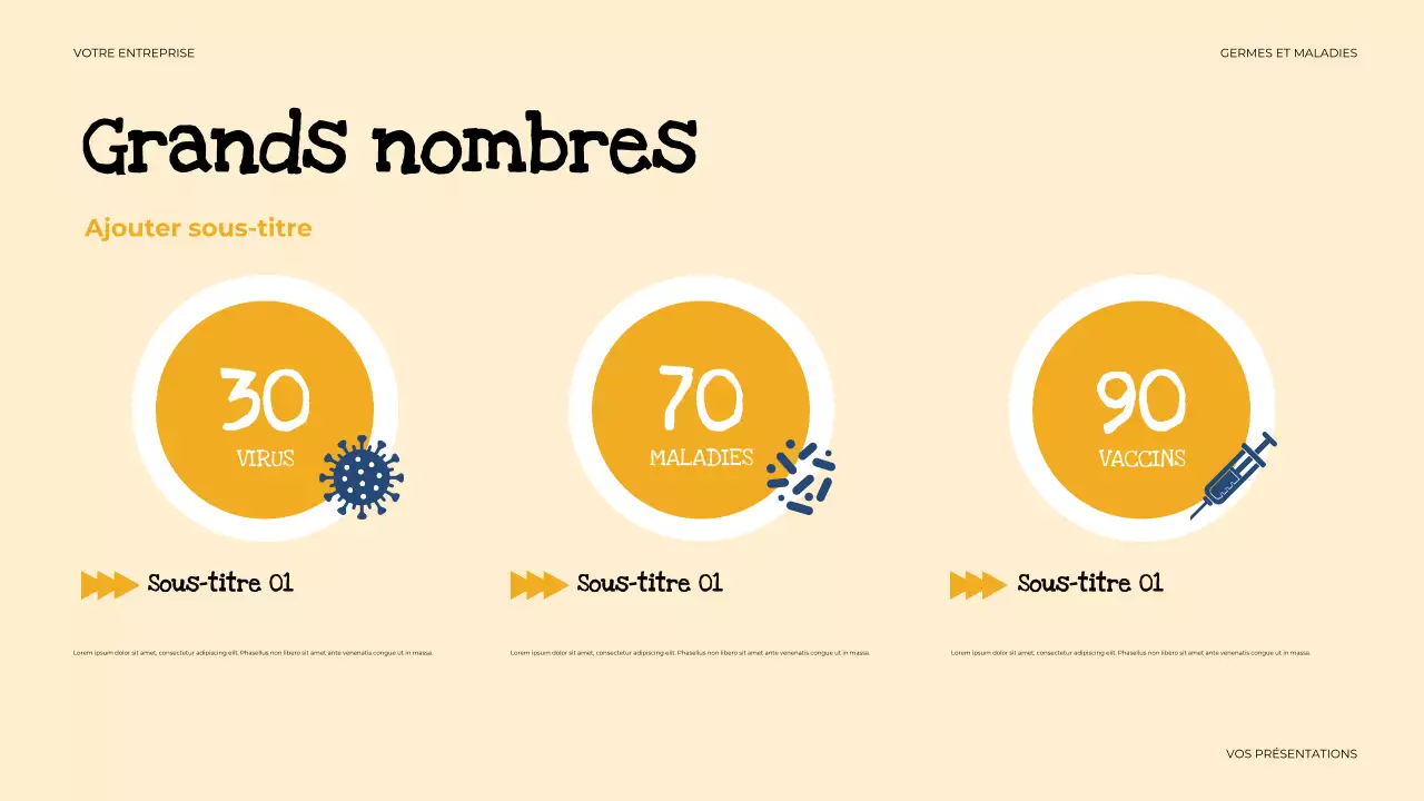 présentation de santé simple et beige