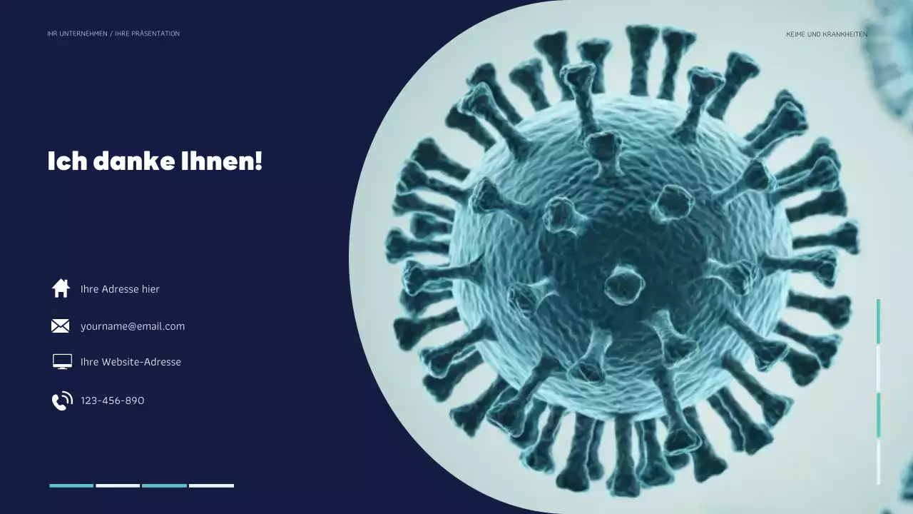 blaugrüne moderne Gesundheitspräsentation